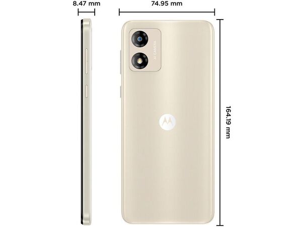 Smartphone Motorola Moto E13 64GB Off-White 4G Octa-Core 4GB RAM 6 5” Câm. 13MP + Selfie 5MP Dual Chip  - 64GB - Off white image number null