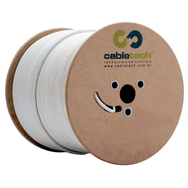 Cabo Coaxial Cabletech STD-40+TP3 Branco 305 Metros 801214000P01CB22 image number null