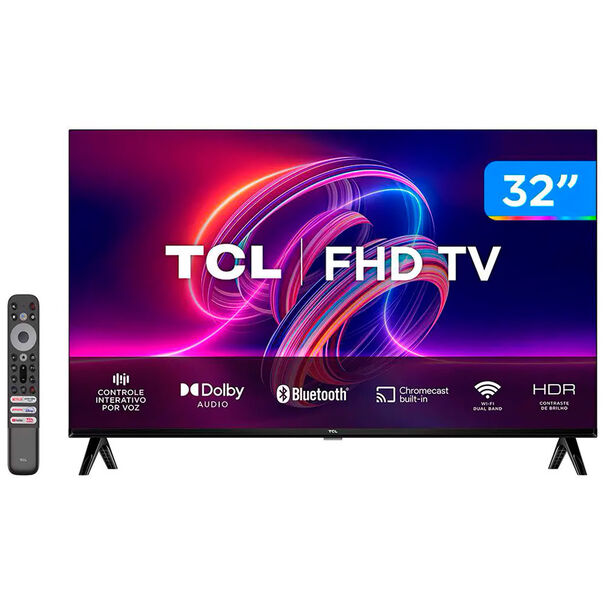 TV TCL 32 Polegadas 201D S5400AF LED Full HD Android TV Google Assist - Preto image number null