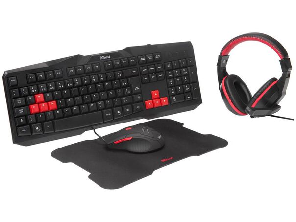 Kit Gamer Trust Teclado e Mouse com Headset Mouse Pad ZIVA + Rainbow Six Siege Starter Edition image number null