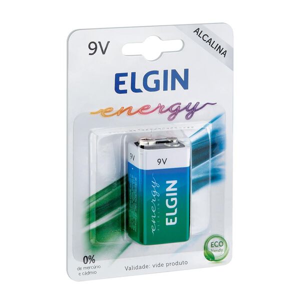 Bateria Alcalina ELGIN 9V Blister 1 Unidade image number null