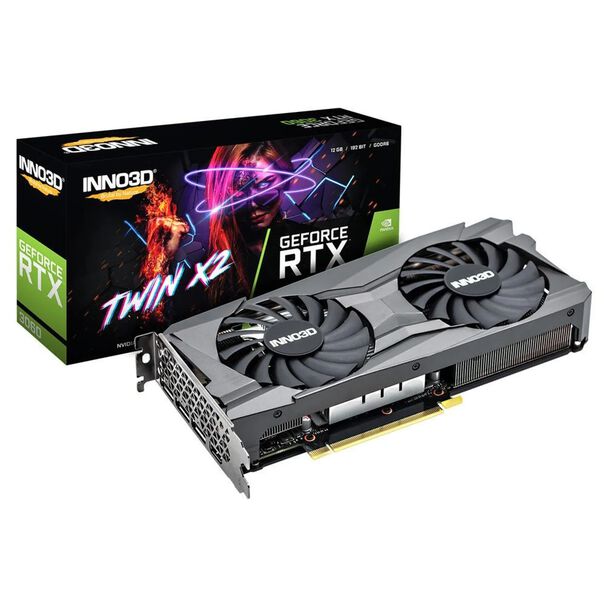 Placa de Vídeo INNO3D GeForce RTX 3060 TWIN X2 12GB GDDR6 DLSS Ray Tracing N30602-12D6-119032AH image number null