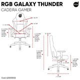 Cadeira Gamer Dazz Rgb Galaxy Thunder 62000002