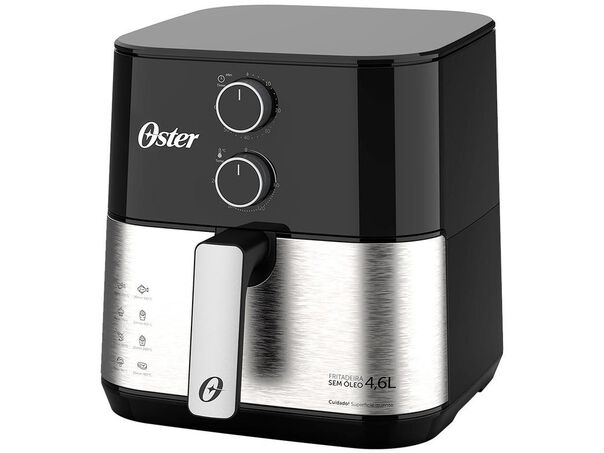 Fritadeira Elétrica sem Óleo-Air Fryer Oster Inox Compact Preta com Timer 4 6L - 220V image number null