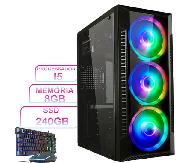 Cpu Gamer Barato I5 8GB SSD 240GB e Kit image number null