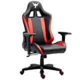 Cadeira Gamer Raven X-10  Preto e Vermelho  Com Almofadas  Reclinável  Descanso de Braço 4D  Estrutura em Metal