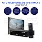 Kit 2 Receptor TV Via Satelite SATHD SATMAX 5 ETRS70 + LNBF Duplo