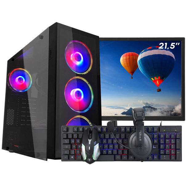 PC Gamer Completo Ark Monitor 21 5” + Intel Core i7 860 8GB GT 730 4GB SSD 240GB Linux Combo Gamer image number null
