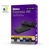 Roku EXPRESS Streaming Player 4K com Controle Remoto e Cabo HDMI