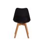 Kit 3 Cadeiras Saarinen Wood Pretas - Preto