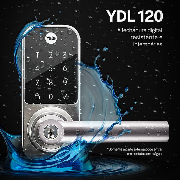 Fechadura Eletronica Digital Yale Ydl120 Resistente À Água image number null