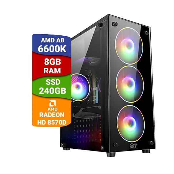 Pc Gamer Amd A8 6600k 16Gb Radeon Hd8570d Ssd 480Gb image number null