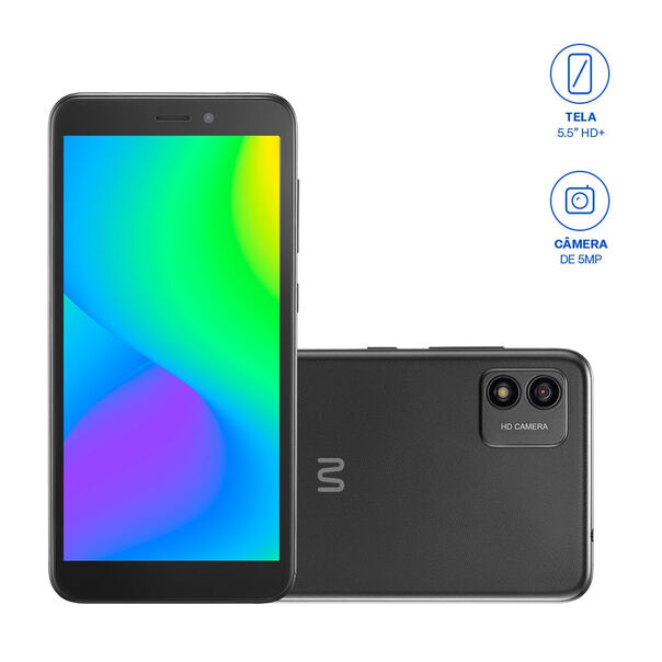 Smartphone Multi F 2 4G 32GB Tela 5.5 pol. Dual Chip 1GB RAM Câmera 5MP + Selfie 5MP Android 11 (Go edition) Quad Core - Preto - P9173 P9173 image number null