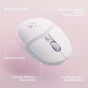Mouse Gamer Sem fio Logitech G705 Aurora Lightspeed  Bluetooth USB Branco - 910-006366