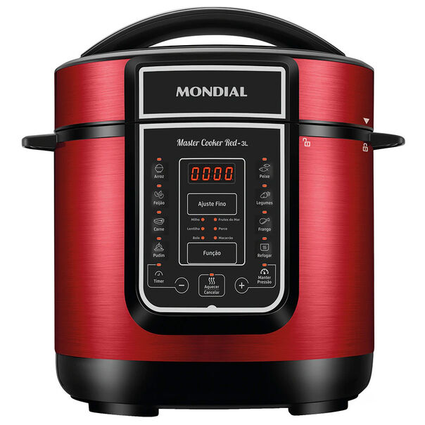 Panela Elétrica de Pressão Mondial Digital Master Cooker PE-41 700W com Capacidade de 3 Litros - Vermelho - 110V image number null