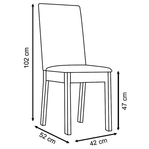 Conjunto 2 Cadeiras em MDF. Revestimento Suede - Madesa 4248 Rustic - Imperial image number null