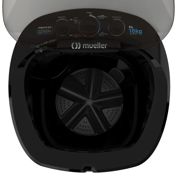 Tanquinho Máquina de lavar roupa Semiautomática Big com Aquatec 16kg Preta - 127V - Preto image number null