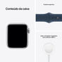 Apple Watch SE GPS + Cellular. 44mm Caixa de Alumínio com Pulseira Esportiva - Prata