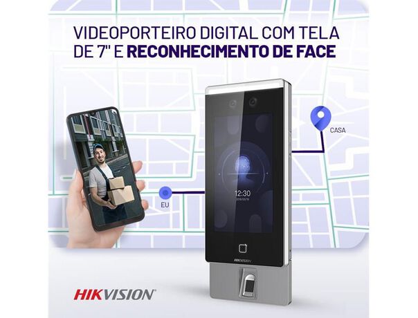 Controle de Acesso Facial C  Video Porteiro Hikvision DS-K1T671MF-L 10.000 Faces image number null