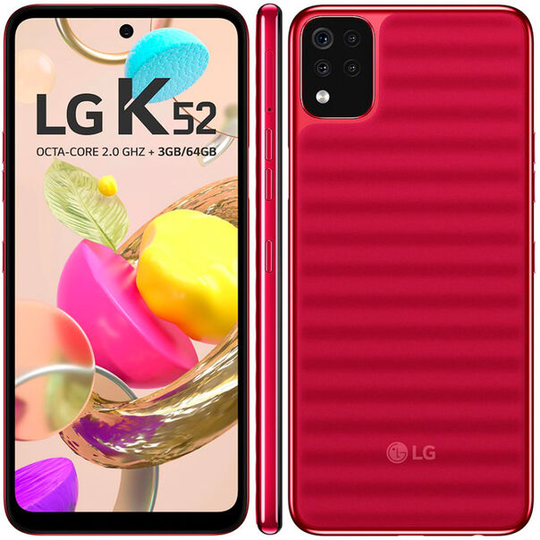 Smartphone K52 64GB Tela de 6.6 Polegadas Android 10 LG - Vermelho - Bivolt image number null
