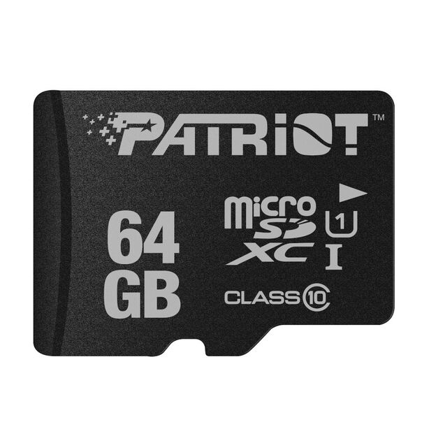 Micro Cartão de Memória Patriots 64GB LX Series SDXC PSF64GMCSDXC10 - Preto image number null