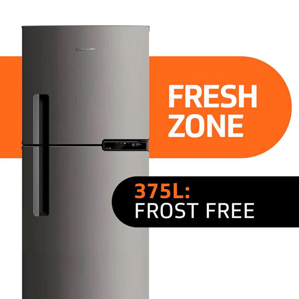 Geladeira BRM44HK Frost Free Duplex Compartimento Extrafrio e Fresh Zone Inox 375 Litros Brastemp - 220V image number null