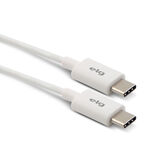 Cabo USB Tipo C Reversível Para Recarga e Sincronização Branco ELG - TC2TC