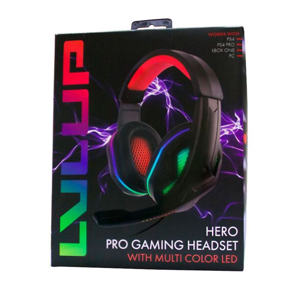 Hero Pro Gaming Led Headset Level UP para Xbox  PS  Switch  PC e Mobile image number null