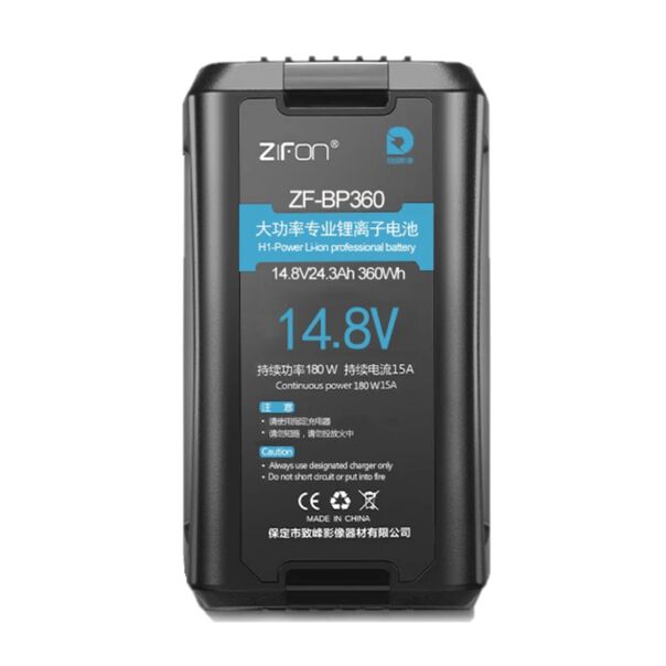 Bateria V-mount Zifon Zf-bp360 Broadcast 360wh - 14.8v Com Saída D-tap (24300mah) image number null