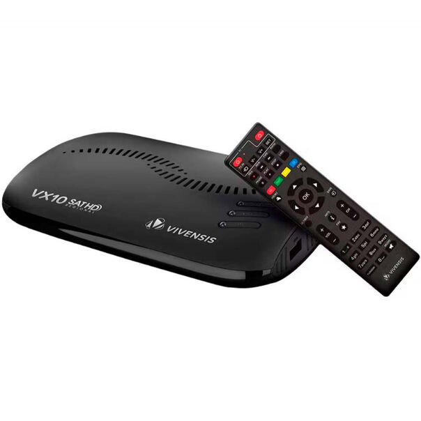 Receptor de TV Vivensis VX10 TV SAT Full HD + Mini Antena Parabólica Vivensis 60 cm 5G - Preto image number null