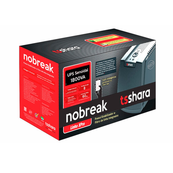 Nobreak TS Shara UPS XPro Senoidal 1800VA Universal Bivolt - 4539 - Preto image number null