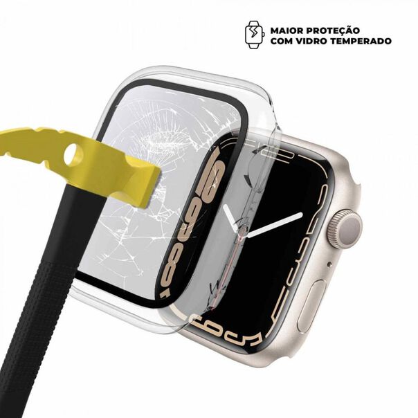 Case para Apple Watch 45MM (Series 7) - Armor - acompanha película integrada na case - Transparente - Gshield image number null