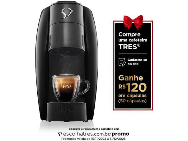 Cafeteira Espresso Tres Lov Preta  - Preta - 220V image number null