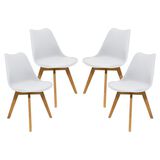 Kit 4 Cadeiras Saarinen Design - Branco