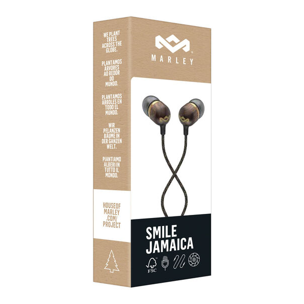 Fone com fio Smile Jamaica Preto - House Of Marley image number null