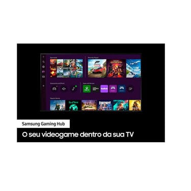 Smart TV 50Smart TV 50 UHD 4K Samsung 50CU7700. Processador Crystal 4K. Samsung Gaming Hub. Visual Livre de Cabos. Tela sem limites - Preto image number null
