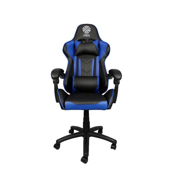Cadeira Gamer Reclinavel Estofada Azul e Preta Greatek Gamer image number null
