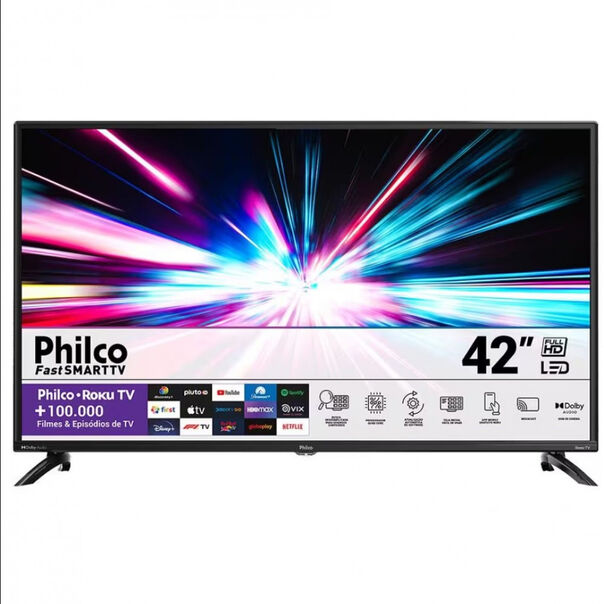 Smart TV LED 42" Philco Full HD Preto image number null