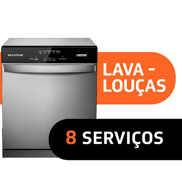Lava-Louças 8 Serviços de Lavagem BLF08BS Brastemp - Cinza - 110V image number null