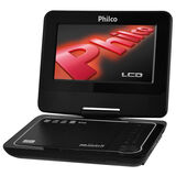 DVD Player Portátil Philco Adventure IV Black com Tela LCD 7 - Preto