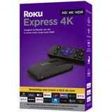 Roku Express 4K - Dispositivo de streaming HD-4K-HDR com controle remoto simples e botões de atalho - Preto - Bivolt