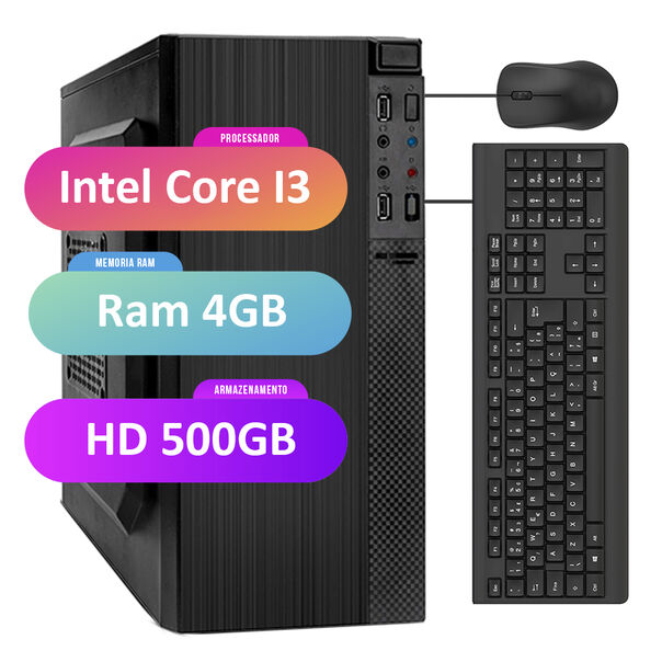Computador Cpu Intel Core I3 4gb Hd 500gb + Kit Strong Tech image number null