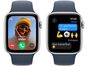 Apple Watch Se Gps + Cellular Caixa Prateada De Alumínio 44mm Pulseira Esportiva Azul-tempestade P-m  - Prateado