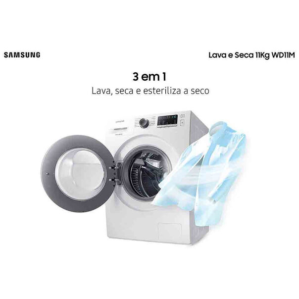 Lava e Seca WD11M 3 em 1 Lavagem a Seco 11 kg  Samsung - Branco - 110V image number null