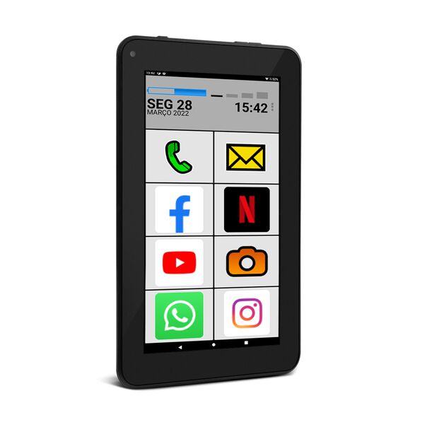 Combo Tech - Tablet Mirage Sênior 32GB 7 Pol e SeniorWatch 4G + Wi-Fi Preto – 2020K 2020K image number null