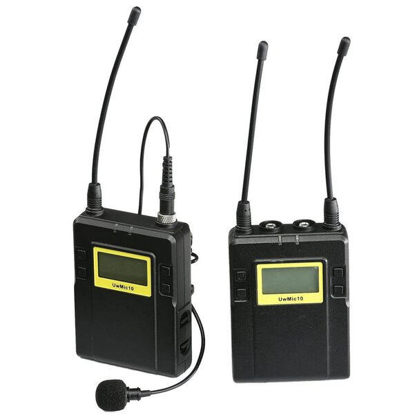 Sistema Microfone Lapela Sem Fio Saramonic UwMic10 UHF Wireless com Transmissor TX10 e Receptor RX10 image number null