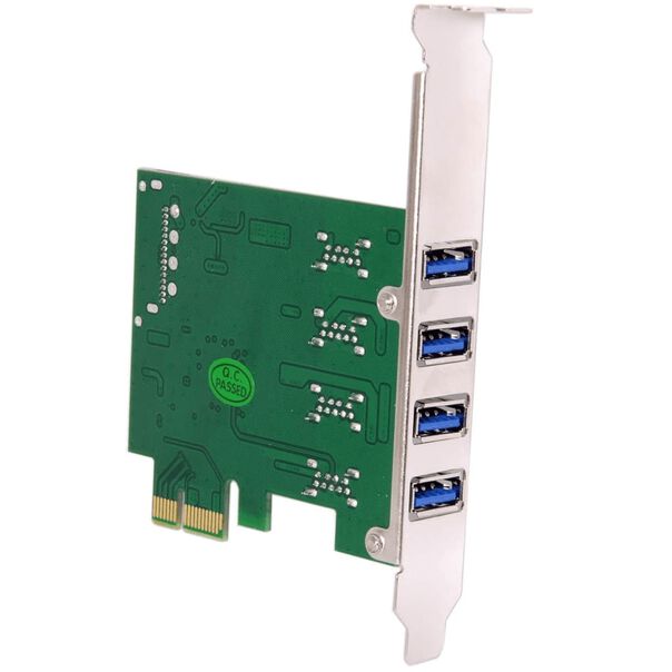 Placa de Expansão PCI-Express 4x Portas USB 3.0 Transferência até 5 Gb-s image number null