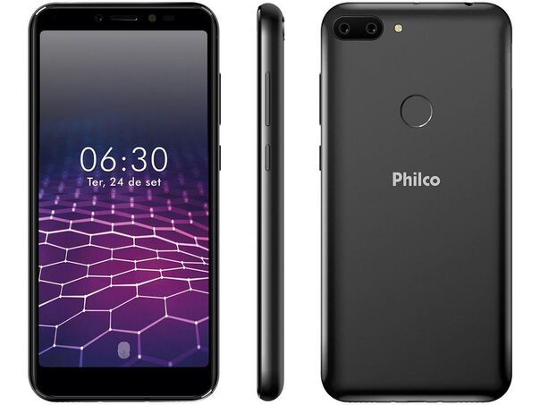 Smartphone Philco PCS01 64GB Preto 4G Octa-Core 4GB RAM Tela 5 45” Câm. Dupla + Selfie 5MP - Preto image number null