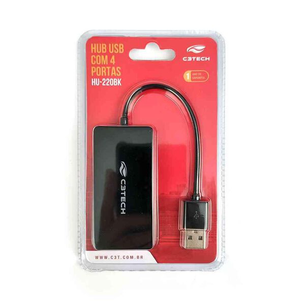 Hub USB 2.0 C3TECH 4 Portas HU-220BK image number null