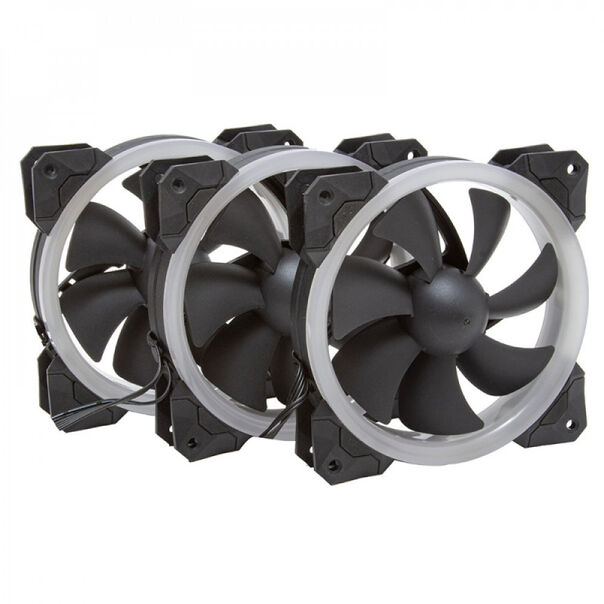 Kit Cooler Fan Led RGB 3 unidades Redragon GC-F008 - Preto image number null